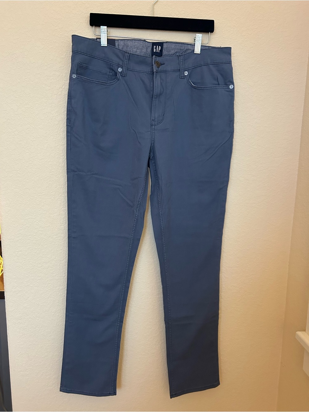 NWT GAP 34 x 32 Mens Blue Classic Slim Fit 5 Pocket Pants